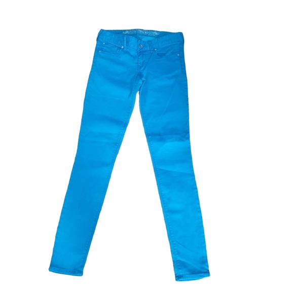 Express Jeans 0 Legging Neon Blue Skinny. Dimensions waist 27", rise 6",… - Picture 1 of 2